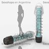 Vibrador sagitta y estimulador femenino con centro azul